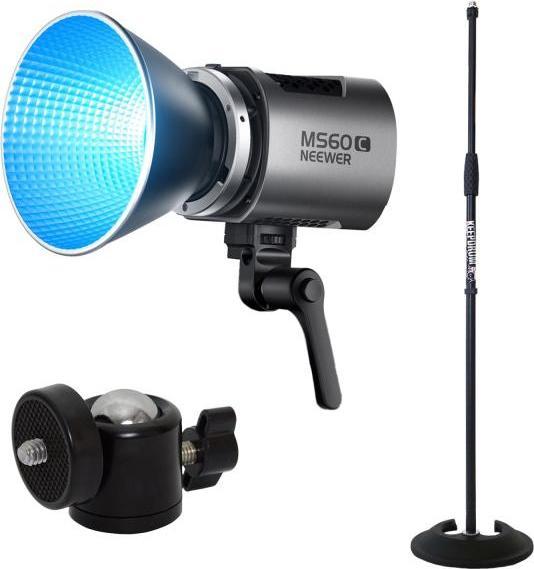Actual product image Neewer Continuous light MS60C LED video light with tripod and ball joint (Video light)