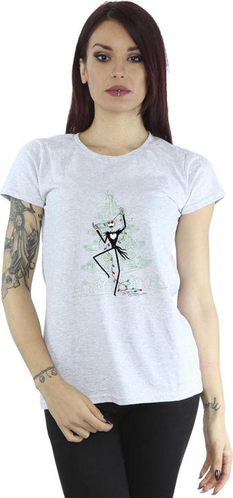 Actual product image Disney Womens/Ladies The Nightmare Before Christmas Tree Green Cotton T-Shirt (L)