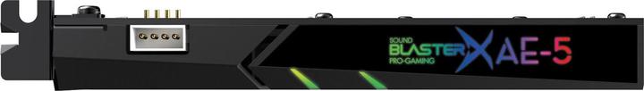 Image du produit Creative Carte son de jeu Sound BlasterX AE-5 Plus Hi-Res / DAC - RGB, PCIe (PCI-E x1)
