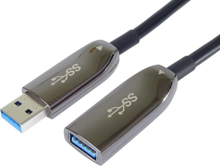 Actual product image PremiumCord USB 3.0 prodlužovací optický AOC cable A/Male - A/Female 10m (10 m, USB 3.2 Gen 1)