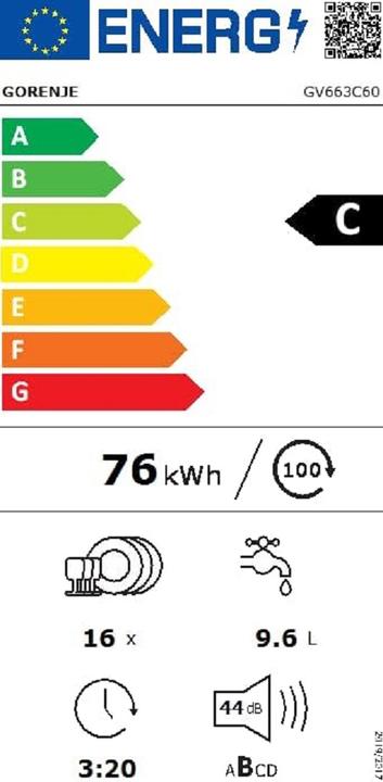 Energie-Label Gorenje Gore GeschSp. GV663C60 C ed 739654
