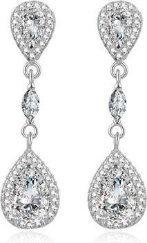 Image du produit Beneto Beaux boucles d'oreilles en argent avec zircons AGUP864L (L)