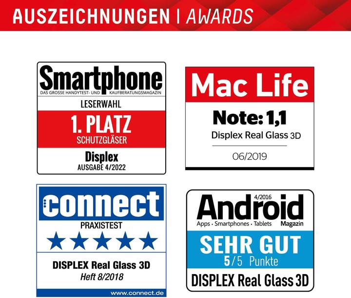 Productafbeelding Displex Real Glass, Full Cover Panzerglas (1 Stuk, Samsung Galaxy S25+, Samsung Galaxy S24+)