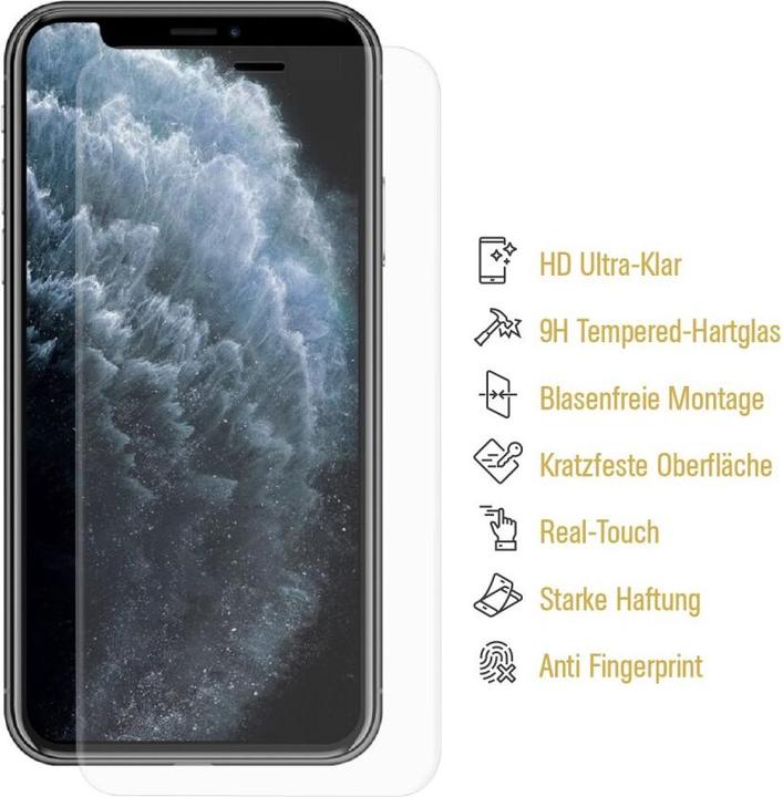 Produktbild Protectorking 2x 3D A++ echtes Tempered 9H Panzerhartglas KLAR (2 Stück, Apple iPhone 11 Pro)