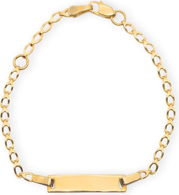 JGZ ID-Bracelet mit Gravur (14 cm, 18 Karat Gelbgold 750)