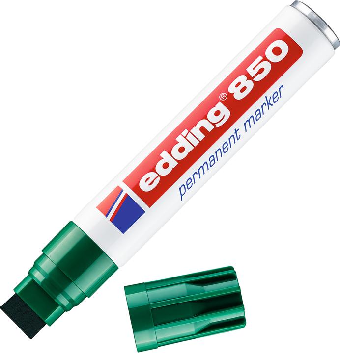 Image du produit Edding 850 Marqueur permanent, pointe biseautée, diff. Couleurs (Vert, 16 mm, 5 x)