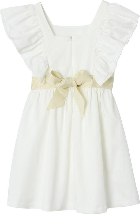 Vertbaudet Festliches Mädchen Kleid mit goldenem Gürtel
