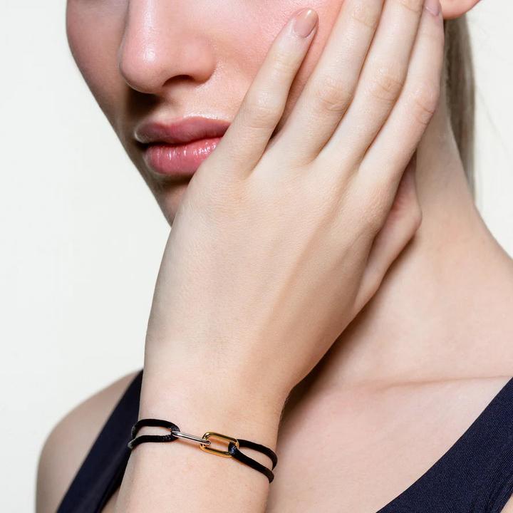 Immagine prodotto Xenox Bracciale Twin Ties (20 cm, Nylon, Argento 925)