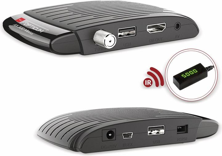 Produktbild Opticum DVB-S2 HDTV Receiver AX 300 mini V3 mit PVR (DVB-S2, Festplatte)