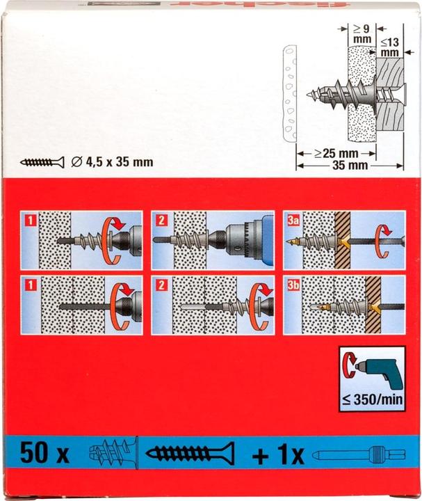 Produktbild Fischer Gipskartondübel (50 Stk.)