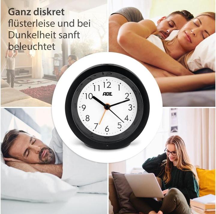 Produktbild ADE analoger Wecker mit Nachtlicht-Sensor