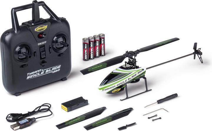 Immagine prodotto Carson Modello Sport Tyrann Single Blade 320 2.4G 100%RTF verde Elicottero RC RtF