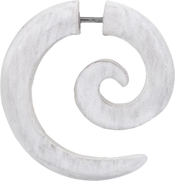 Image du produit Star Piercing Fake Spirale weiss gewaschen aus Sawo Holz (Organique, sans laiton)