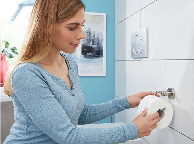 Immagine prodotto tesa Porta rotolo di carta igienica EKKRO con soluzione adesiva senza foratura