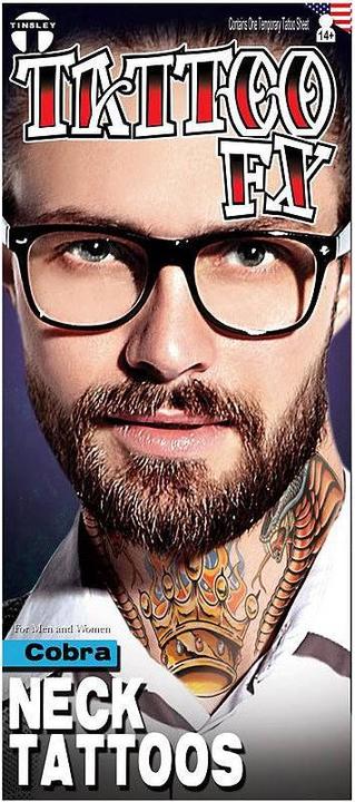 Immagine prodotto Tinsley Transfers Tatuaggi Cobra sul collo | Tatuaggi adesivi