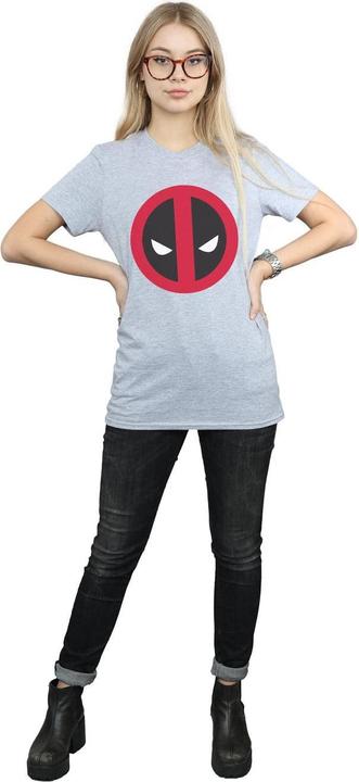 Actual product image Womens/Ladies Deadpool Large Clean Logo Cotton Boyfriend T-Shirt (XL)