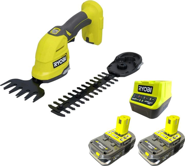 Image du produit Ryobi RY18GSA-215 Cisaille à gazon et à broussaille sans fil ONE+ 18 V, épaisseur de coupe 8 mm + 2 (Taille-haies sans fil)