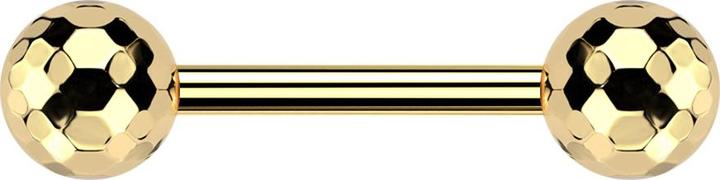 Immagine prodotto Star Piercing Bilanciere senza fili placcato in oro con due sfere da discoteca placcate in oro (Titanio G23, senza ottone)