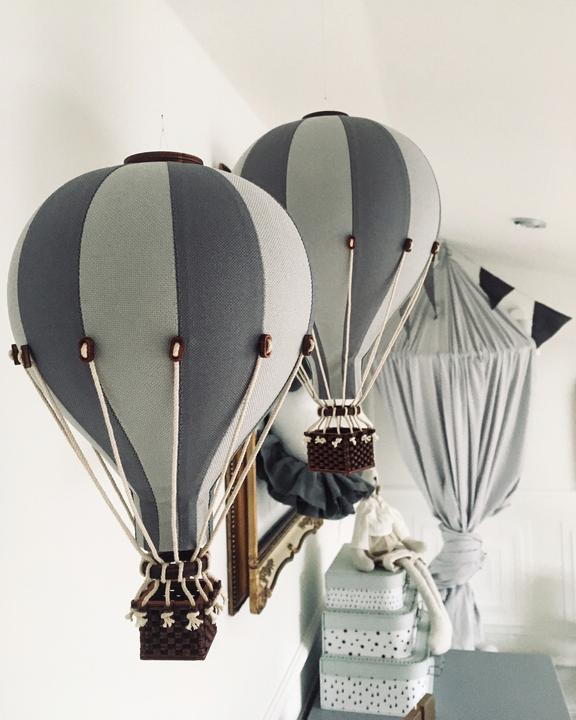 Immagine prodotto Super Balloon Deko Heissluftballon Weiss Dunkelgrau (1 x)