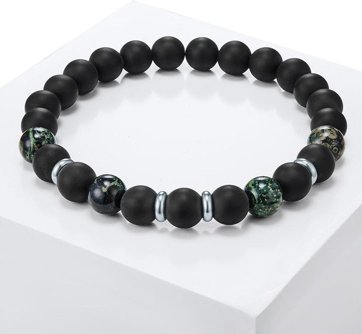 Image du produit True Rebels Homme Acier inoxydable Agate argenté 20,5 cm - 11708 (20.50 cm, Acier inoxydable)