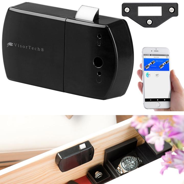 Produktbild VisorTech Automatisches Schubladen- & Schranktüren-Schloss mit Bluetooth und App