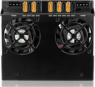 Actual product image Icy Box IB-545SSK, 5-bay backplane, SAS/SATA-3