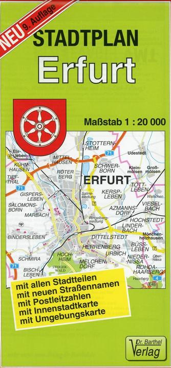 Immagine prodotto Mappa della città di Erfurt del dottor Barthel