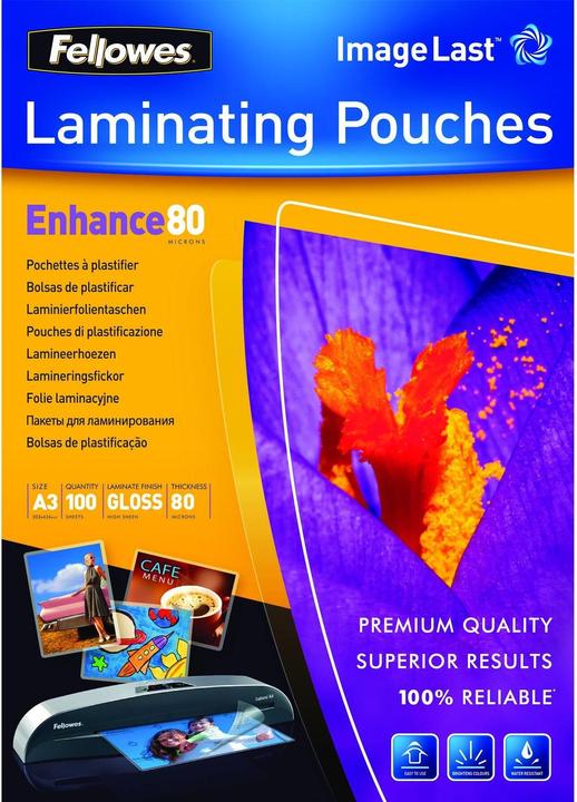 Produktbild Fellowes Enhance 80 (A3, 100 Stück, 80 µm)