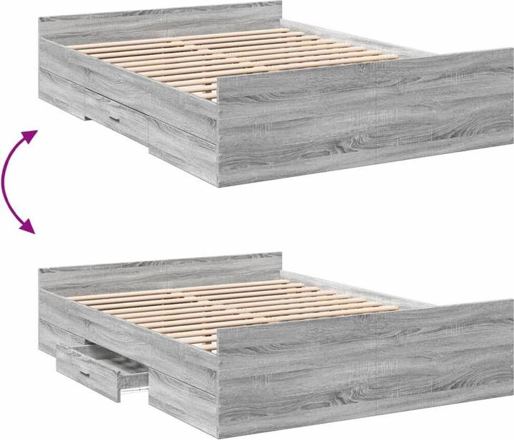 Actual product image VidaXL Bed frame with drawers (120 x 190 cm)