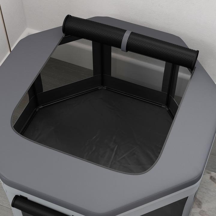 Actual product image PawHut Welpenauslauf Oxford, Nylon Grau