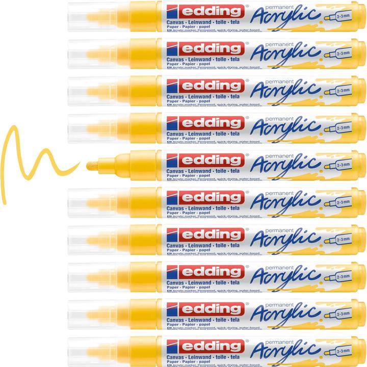 Immagine prodotto Edding Marcatore acrilico 5100 Medio (Giallo, 3 mm, 1 x)
