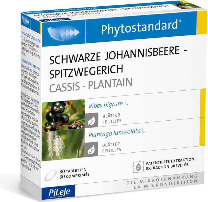 Produktbild Phytostandarts Pileje  Schwarze Johannisbeere und Spitzwegerich (30 Stück, Tabletten, 36 g)