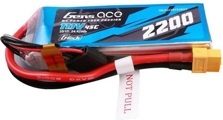 Actual product image Gens Ace G-Tech 45C 3S1P Lipo Battery with XT60 Plug (11.10 V, 2200 mAh)