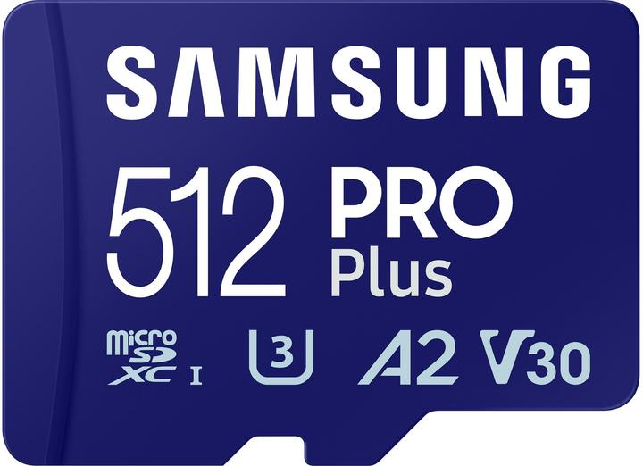 Samsung PRO Plus (512 GB, microSDXC, U3, UHS-I)