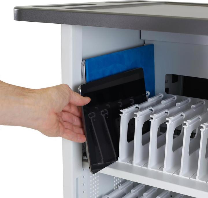 Actual product image Ergotron YES35 - Trolley (charging only) for 35 mobile devices - lockable - Grey, White - Bilds