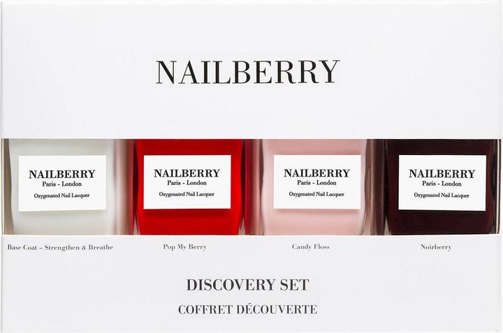 Produktbild Nailberry Discovery Set (Noirberry, Candy Floss, Pop My Berry, Farblack, Base Coat)