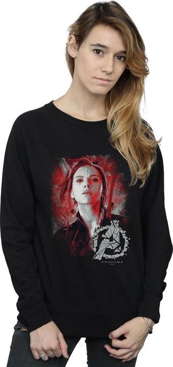 Actual product image Womens/Ladies Avengers Endgame Black Widow Brushed Sweatshirt (S)