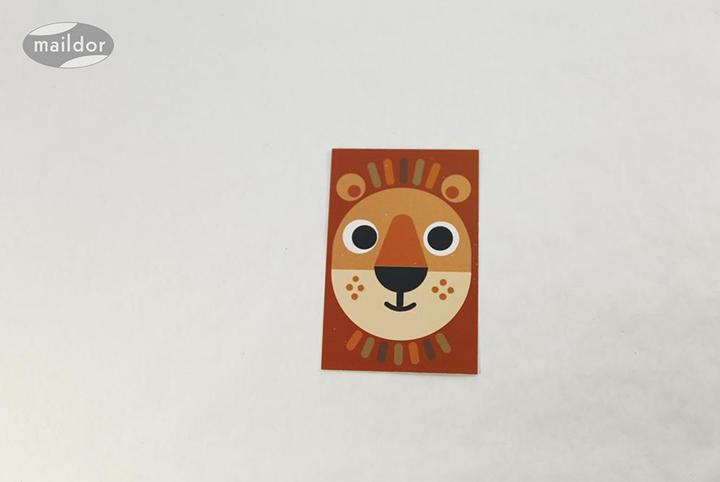 Image du produit Maildor Pochette créative, Portraits d'animaux géométriques - Multicolore