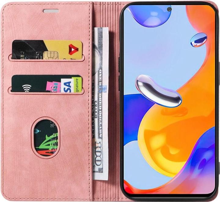 Produktbild Cover-Discount Xiaomi Redmi Note 11 Pro / 12 Pro - Stand Flip Case Hülle rosa (Xiaomi Mi 11 Lite, Xiaomi Mi 11 Lite 5G)