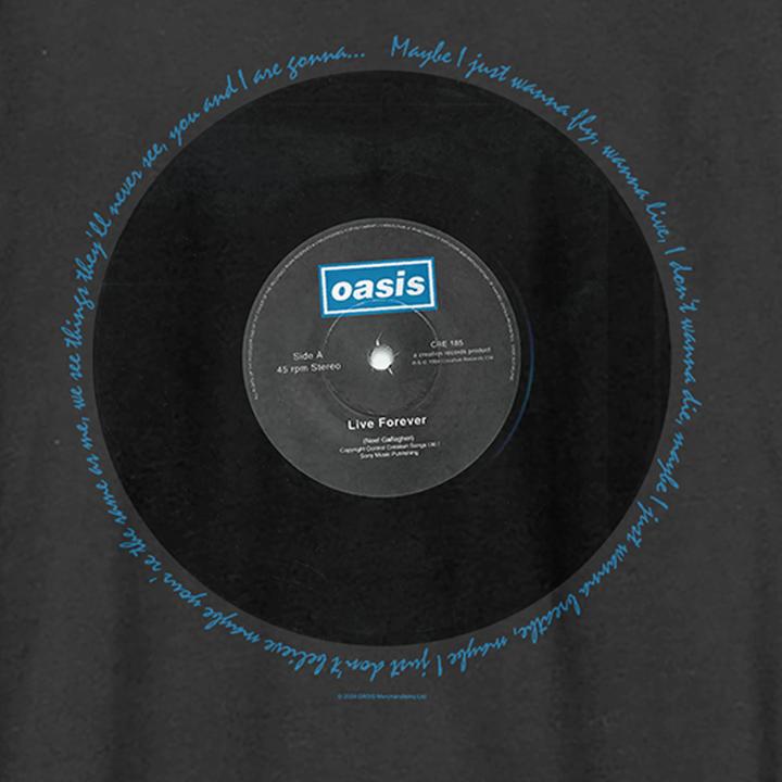 Actual product image Oasis Unisex Adult Live Forever T-Shirt (S)