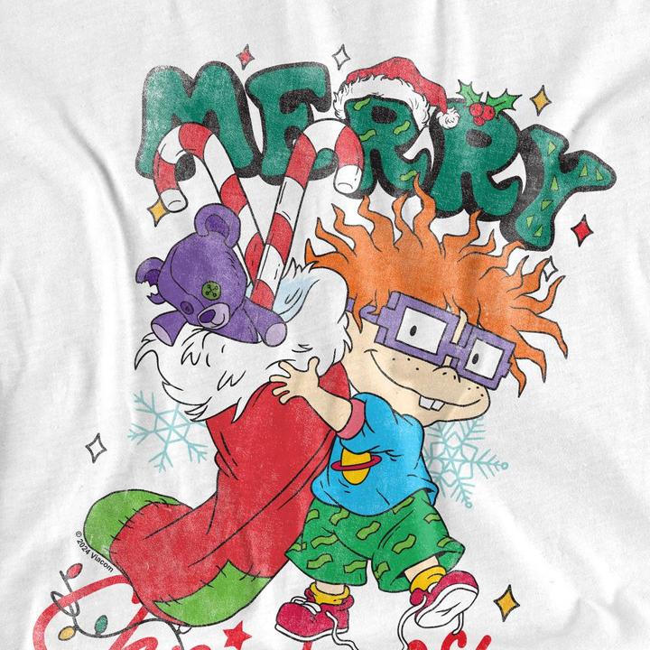 Actual product image Rugrats Mens Chucky Christmas Stocking T-Shirt (M)
