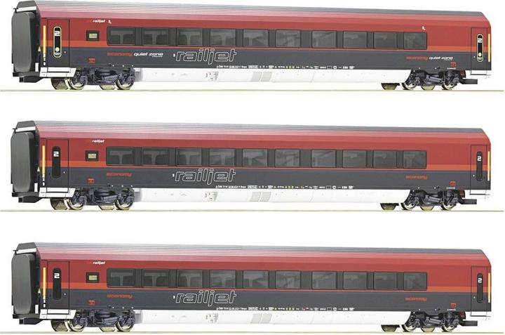 Actual product image Roco 74041 H0 Set of 3 ÖBB Railjet (Track H0)