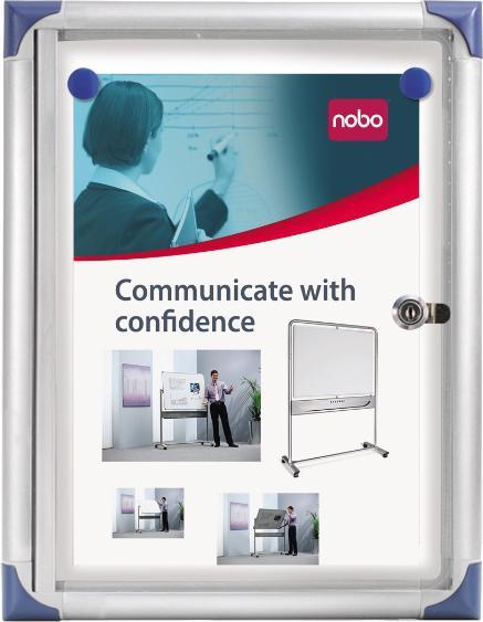 Produktbild Nobo Schaukasten extraflach mit Metallrückwand