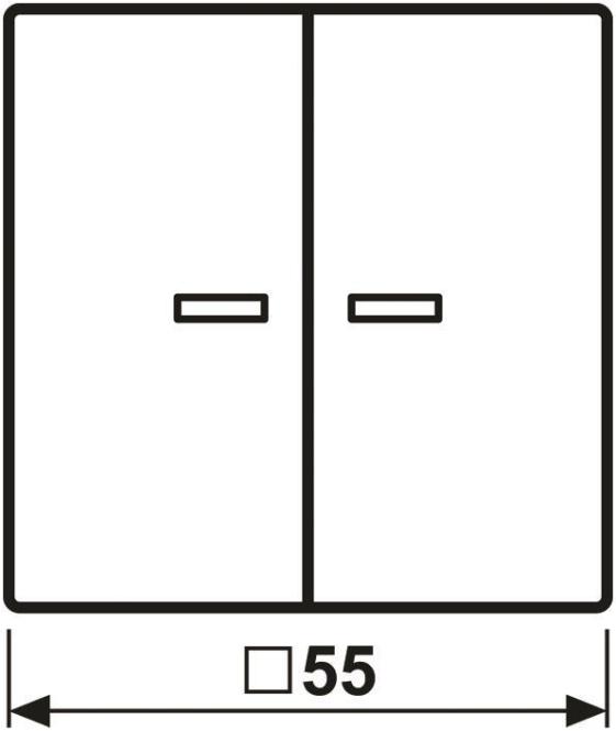 Actual product image JUNG HOME Push-button 2gang BTAS17102WW