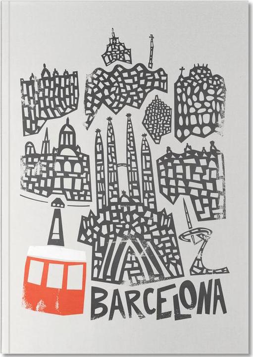 Produktbild Juniqe Barcelona Cityscape - Barcelona (A5, Gepunktet)