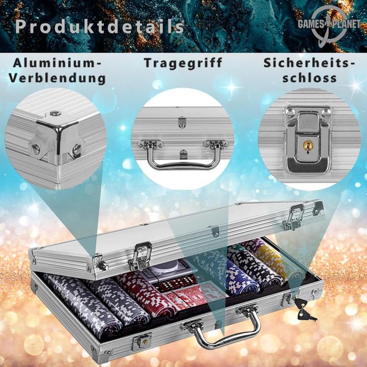 Actual product image Games Planet Poker set with 300 laser chips (German)