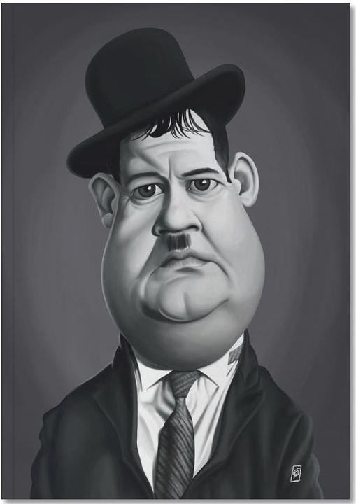 Produktbild Juniqe Oliver Hardy-Karikatur (A5, Liniert, Harter Einband)