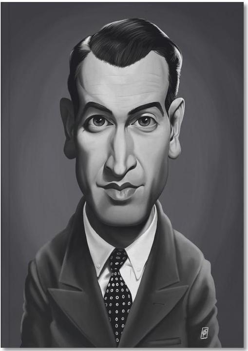 Actual product image Juniqe James Stewart Caricature (A5, Lined, Hardcover)