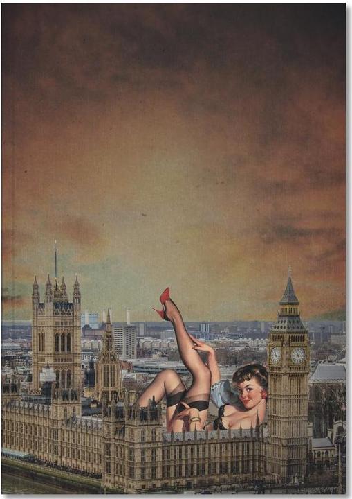 Image du produit Juniqe London Pinup - Rétro (A5, À rayures, Couverture rigide)