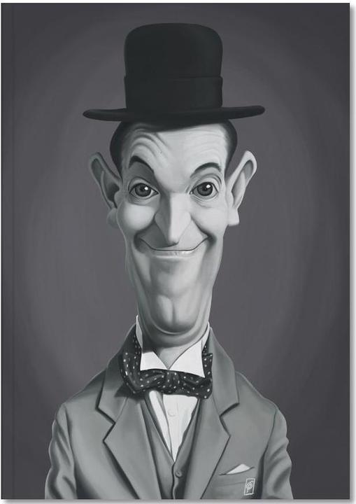 Produktbild Juniqe Stan Laurel-Karikatur (A5, Gepunktet)